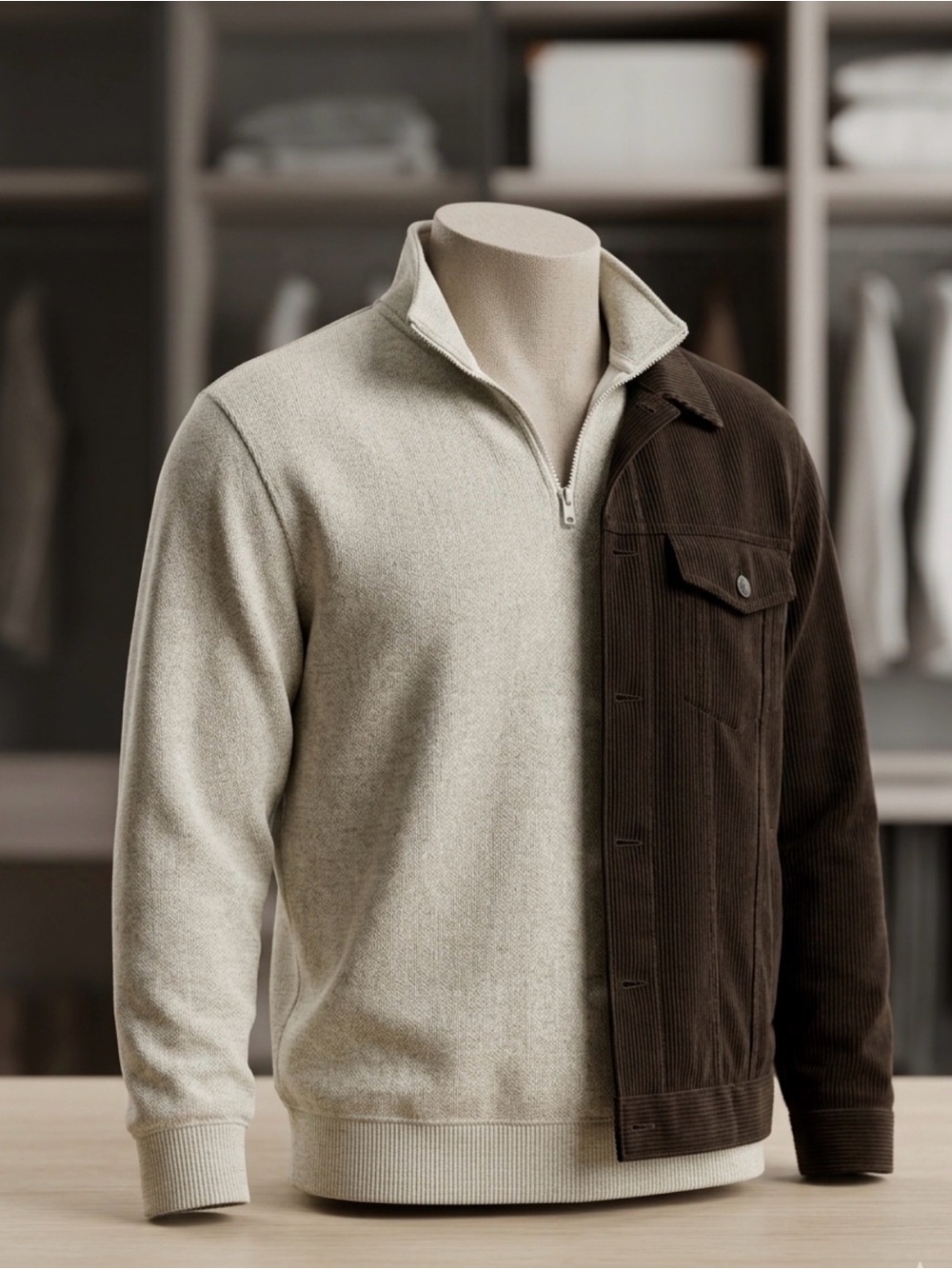 RedHead Men's Quarter-Zip Sweater - Cream